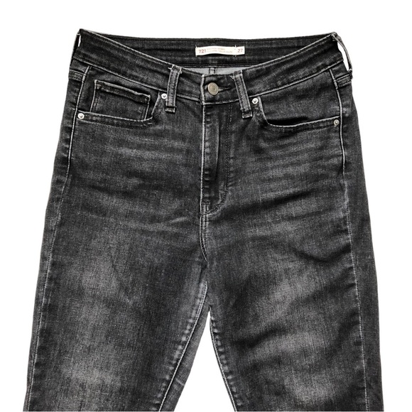 Levi’s 721 High Rise Skinny Size 27 Steady Rock Soft Wash Black - Picture 3 of 15